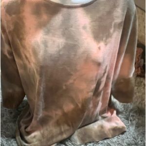 Pink and brown tie dyed with an open back